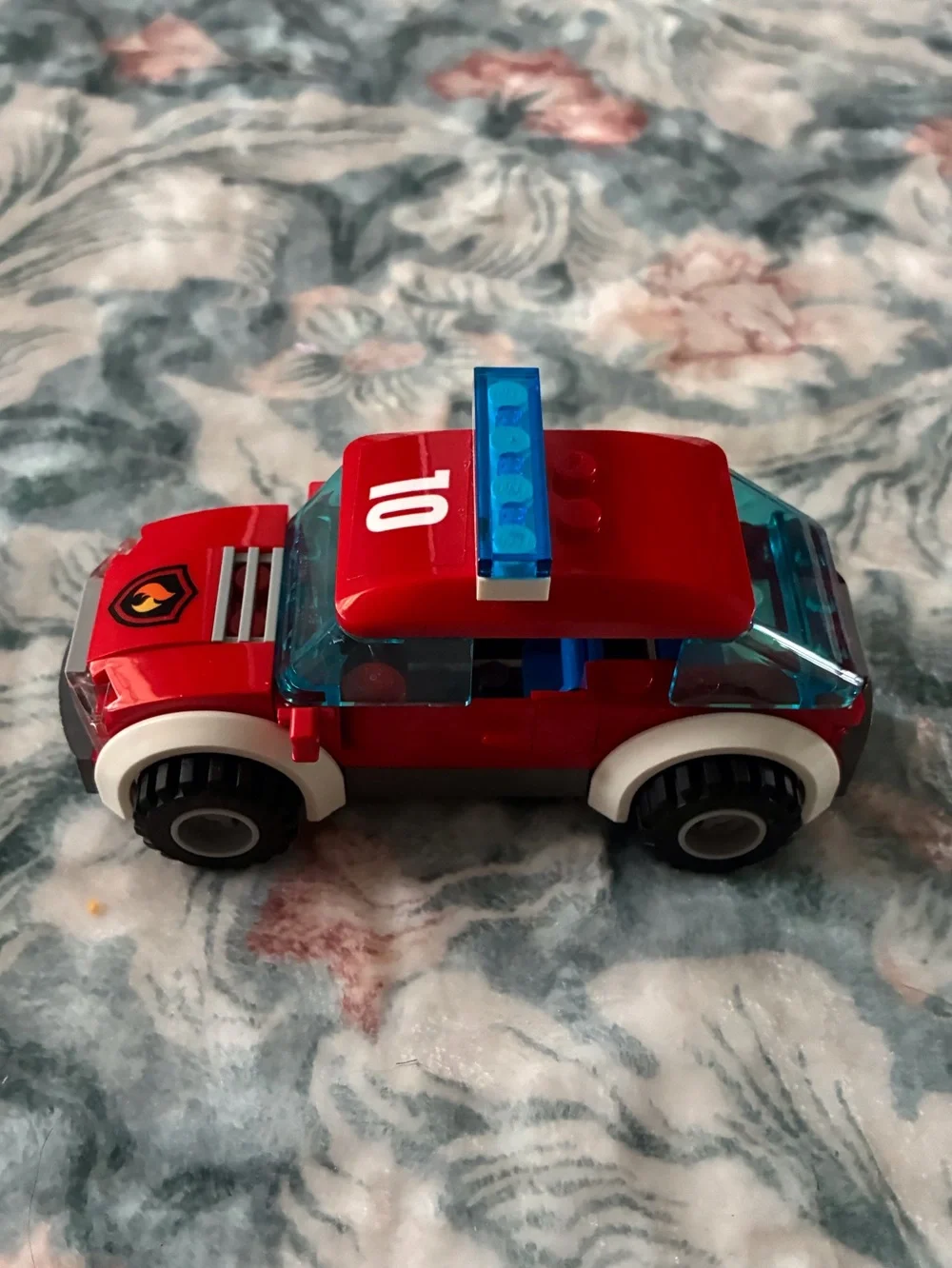 Red Lego firefighter car